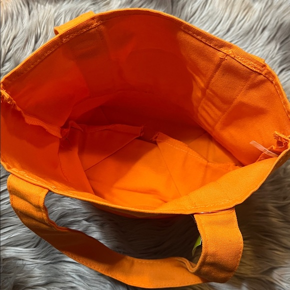 NWT🧡Orange Trader Joe's Mini Canvas Tote Bag - Picture 11 of 15